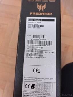 Acer predátor nebo 16 - 5