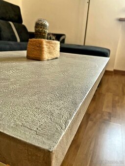 Designový konferenční stůl z microcementu – ruční výroba - 5
