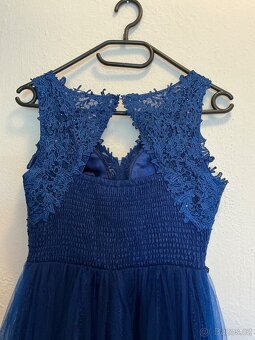 Modré plesové šaty - 5