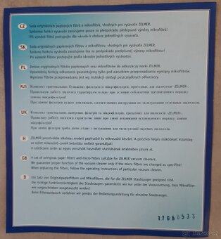 Příslušenství a sáčky k vysavači Zelmer Meteor - 5