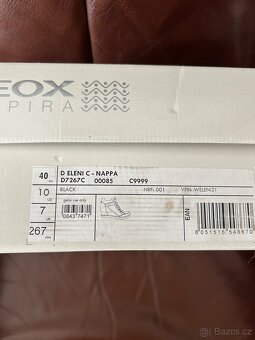 GEOX- D. Eleni C - NAPPA - černé dámské boty na klínku - 5