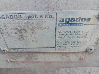 750kg Přívěsný vozík Agados Handy3 stk 2026 doklady - 5