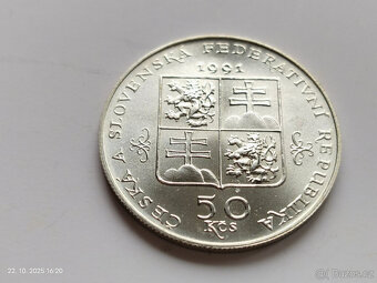 5x stříbrná pamětní mince Československo - 5