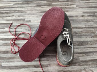 Modrošedé pánské kožené boty SMH - vel. 43 - 5