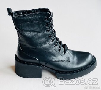 Dámské kožené polokozačky, vel. 40 - 5