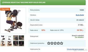 LEVERAGE SQUAT CALF MACHINE BODY-SOLID - 5