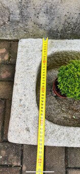 Kamenné kameninové koryto vintage selský styl - 5