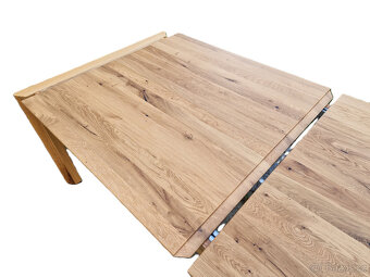 Dubový rozkládací stůl moderního vzhledu 100x180 +100cm Nový - 5