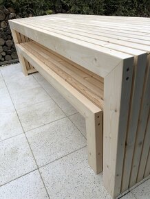 Skandinávský designový set stolu a laviček - 5