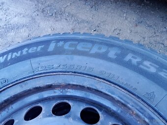 Ocelová kola 6x15 et43 5x112+zimní pneu 195/65/15 hankook - 5