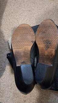 Dámské černé kožené  kozačky - 5