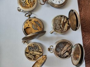 Prodám 8ks kapesní kodinky na opravu stříbrné a v niklu - 5