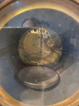 Prodám celo-mramorové krbové/stolní hodiny (mantel clock). - 5