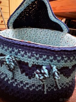 Háčkovaný Mojžíšův koš 60x40 - 5