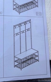 DRIPEX industriální věšák, botník, lavice - 5