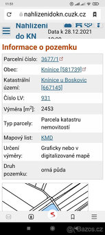 Zahrada Knínice u Boskovic 2085m2 - 5