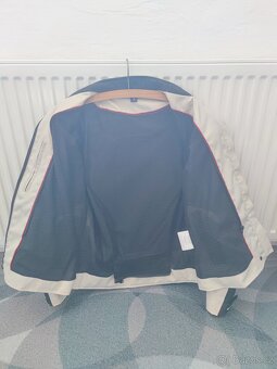 Dámská moto bunda W-TEC Lucina – šedá/krémově bílá - 5