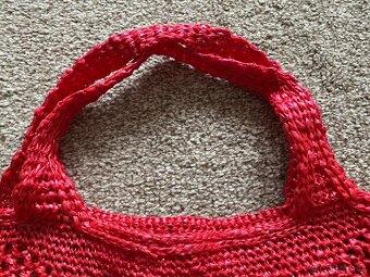 Nové lýkové tašky na knoflíky - červená, fialová - 5