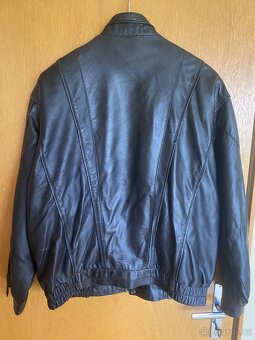 Pánská kožená bunda vintage styl L - 5