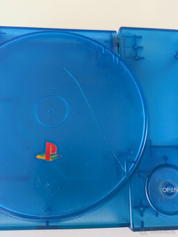 modrý shell pro Playstation 1 + ovladač + memory karta - 5