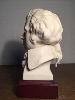 Goebel porcelánová soška busta Mozart sign. Bochmann - 5