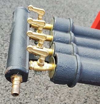 Velký plynový hořák se 4 hořáky a regulátory - 5