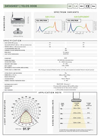 Pěstěbní svítidlo Telos 0008 V1.1 + Telos 10 Pro Upgrade kit - 5