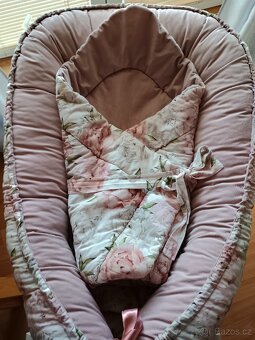 Nové hnízdečko pro miminko+ zavinovačka + mantinel - 5