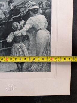 Umělecký list s tiskem+Dvojstránka časopis,císařFJ - 5