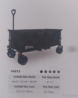 Skládací vozík xxl s brzdami - 5