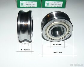 Kladka ložisková LFR5204-16KDD(=LFR5204-16-2Z) INA Německo - 5