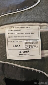 Pánský Oblek XL/XXL 58/50 Kalhoty + sako - 5
