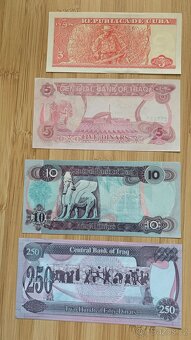 Různé bankovky Cuba, Irák - 5
