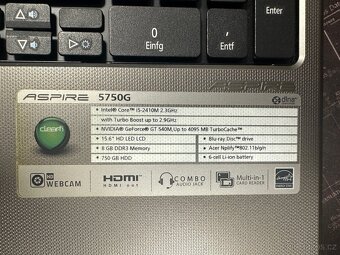 ASUS Aspire 5750G i5, 8GB, 1TB, BRay - 5