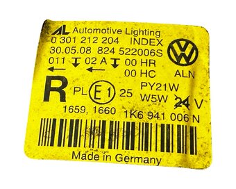 Pravý halogen 1K6941006N VW Golf 5 hatchback r.v. 2009 - 5