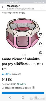 Nová, lehce přenosná ohrádka na psy nebo kočky, velikost L - 5