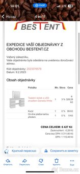 TOALETNÍ STOLEK S LED ZRCADLEM DANIELLA WHITE - 5