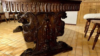 Barokní starožitný stůl 180x90x80 - 5