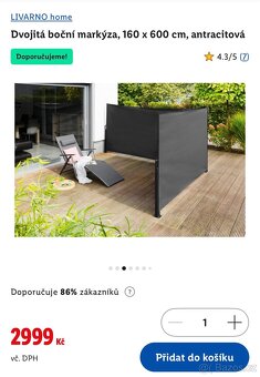 Bočni markýza LIDL - antracit - 5