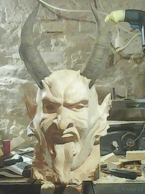 Výroba Krampus masky - 5