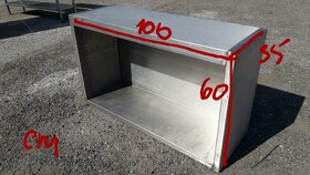 Nerezová otevřená skříňová police 100x35x60 cm - 5