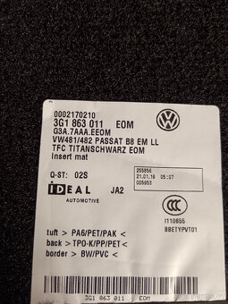 Velurové koberečky VW Passat B8 - 5