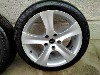 Alu kola, 7,5J x17, 5x114,3, ET 42, Pneu Continentál 4x6mm - 5