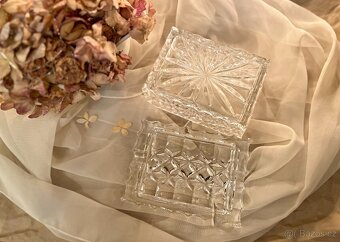 Křišťálová zavíratelná dóza i popelník Bohemia Crystal - 5