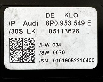 Podvolantová řídící jednotka 8P0953549E Audi A3 8P sportback - 5