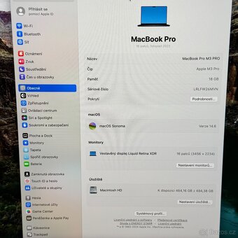 NOVÝ APPLE MACBOOK PRO 16” 2024 M3PRO (12core)/512GB/18GB - 5
