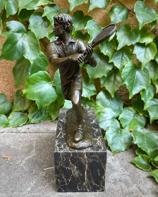 Bronzová socha soška Tenista tenis - Milo - 5