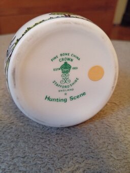 vázička s motivem, koní 14,5cm zn.Hunting Scene - 5