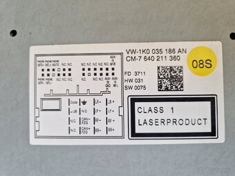 Autorádio VW RCD 310 mp3, odblokované - 5