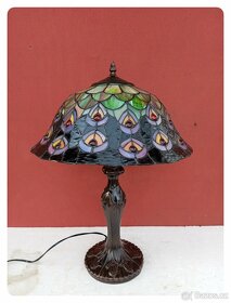 Luxusní starožitná zdobená masivní lampa tyfany - 5